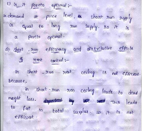 i t) İ즈z-it -Pareto optimal :- denand ot pice level, shont- stun tupp tn deman an tun Spy a pareto optimal d) ent contyol sho