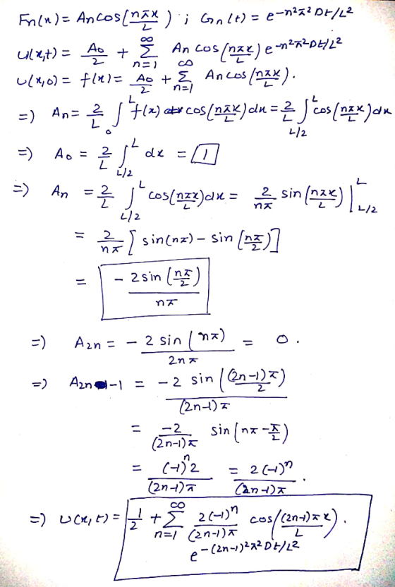 Flw) Ancosn e-n An Cos ulx,t) Ao + 2- ( rcas/)dJe*)dn An cos Ul,o)fl)= Ao + n-l cln= An 2 니2 니2 An ose= 2 sin - L/2 니2 -- sin