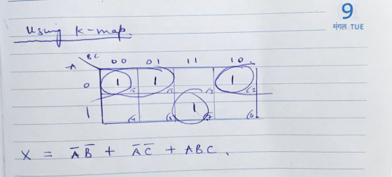 9 H TUE kmap I ! PPo 4 + ABC AC