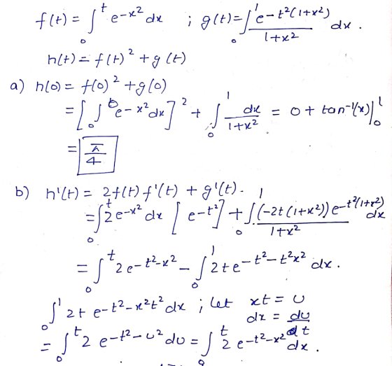 e-xdx f(H)= dx 2 + hlt) f 2 a) hlo) o) +g(0) 2 = 0+ ton)| 4- b) hl 2tl)f(+) + Gl+). / dx tx2 ) J2te- 2 e-22 xt U 2t e-2-tcl