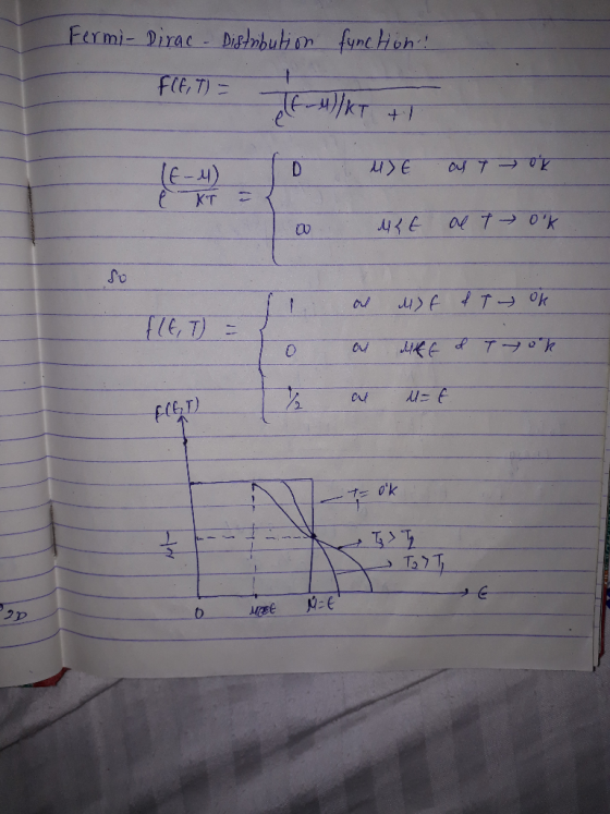 Fermi- Dirac Dignbuhin funcHeh FCE, T) / + (e-u) KT flE T) IKG &T O FCGT) Ok MRet 2p