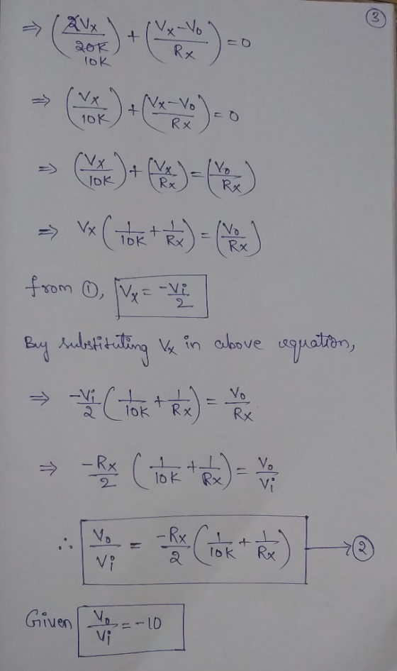 2 VK-Vo RK (OK 0- (-G NX N&-Vo 10K Rx VX Rx Rx IDK + 10K RX Rx 2 Bony Anubestit tring V in above Vo -Vi + RX Rx 10K - - Rx 10