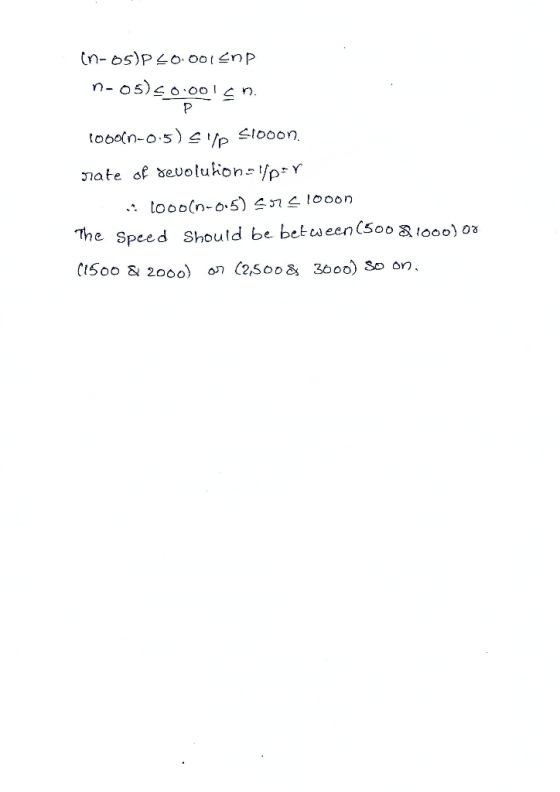 The Speed Should be between(Soo aooo)