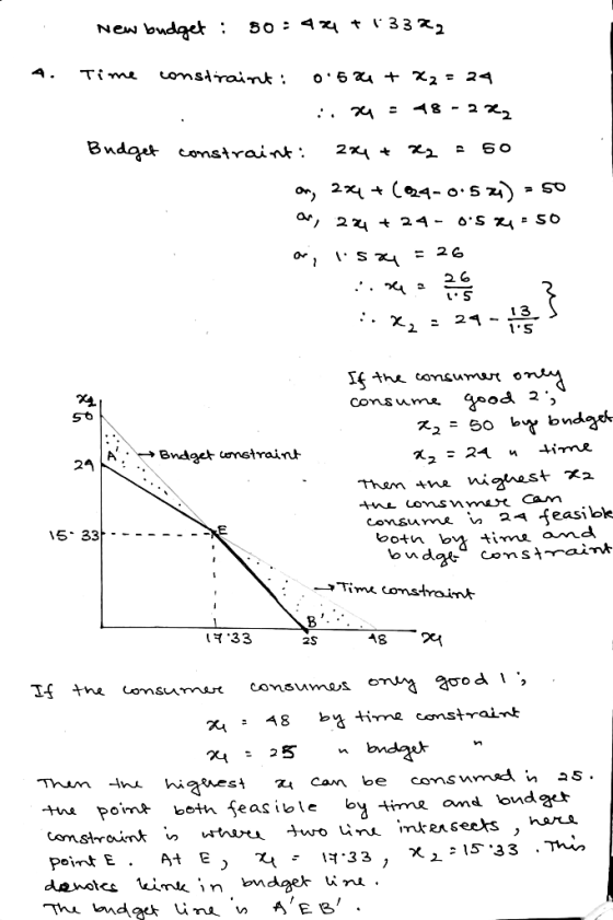 So44 t*33 2, budget New Time comsiraimt: o 5 X2 = 24 48 222 Bndat consiraint 2x 2xC4- 0.S z^) a, 2 + 24- S = 26 26 .*. S. 13