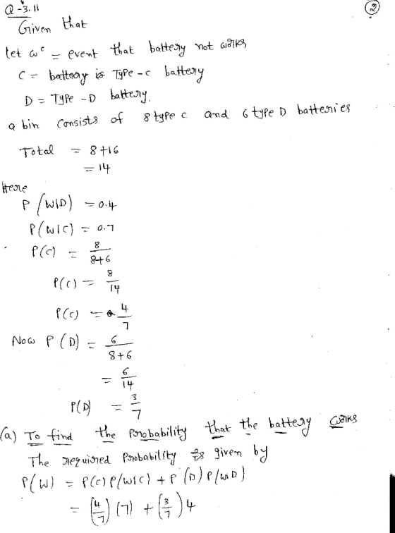 Q-3, ii Given at batteny Yot k tet C event that attery sTyPe betay batty -C D TRe - D amd 6tife D batteni es 8 tyPe C. Cansis