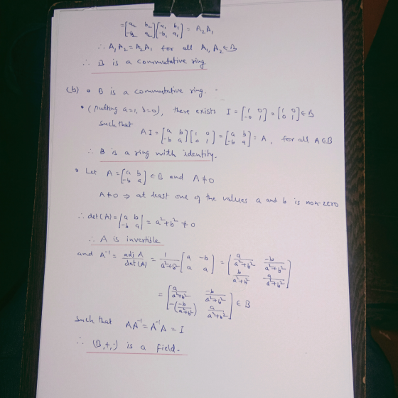 AA A, AEA all A, A AA for is a commutative ring is a commtetve ring (Pudtng there ekists I = Such thar AI for all A G A with