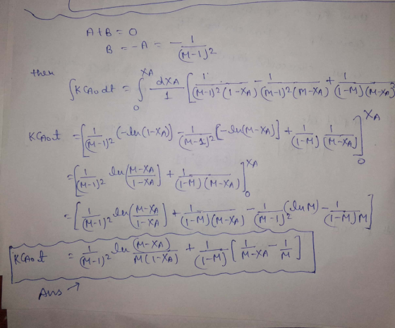 than kG40 dr 의 _ _ | (M-1)?(!-Xa)@cı)(m-XA) d-M) (M į M -112 0 I-MM Ans