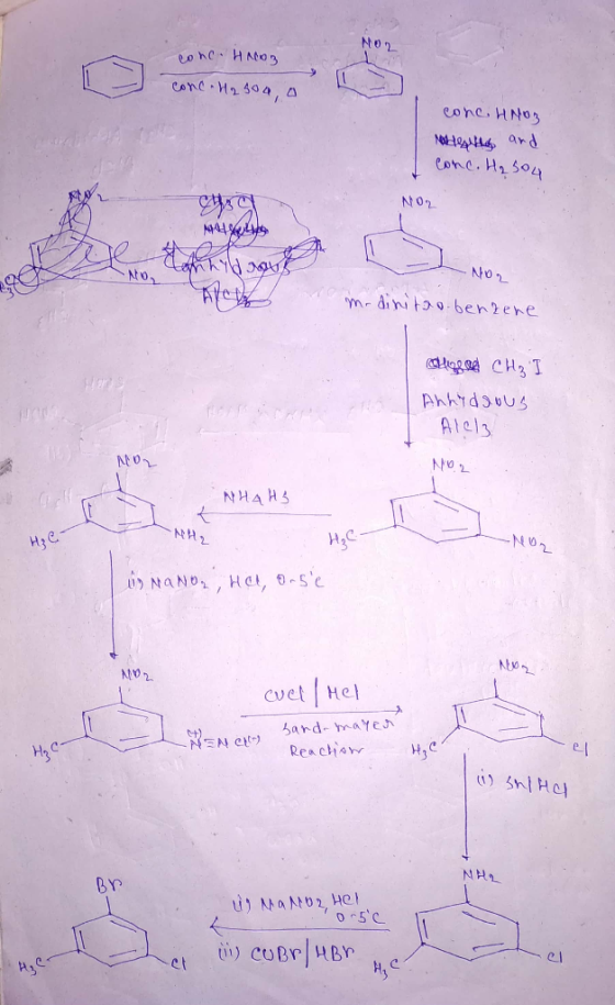 2 Cone-H2S04 Δ / cone. HNo3 441 to No1 Alel NO2 NHAH3 사 Нас cvet Hel Sand-meyen H2 C SN ete-, Rea c 디 BY. 리 el A,e