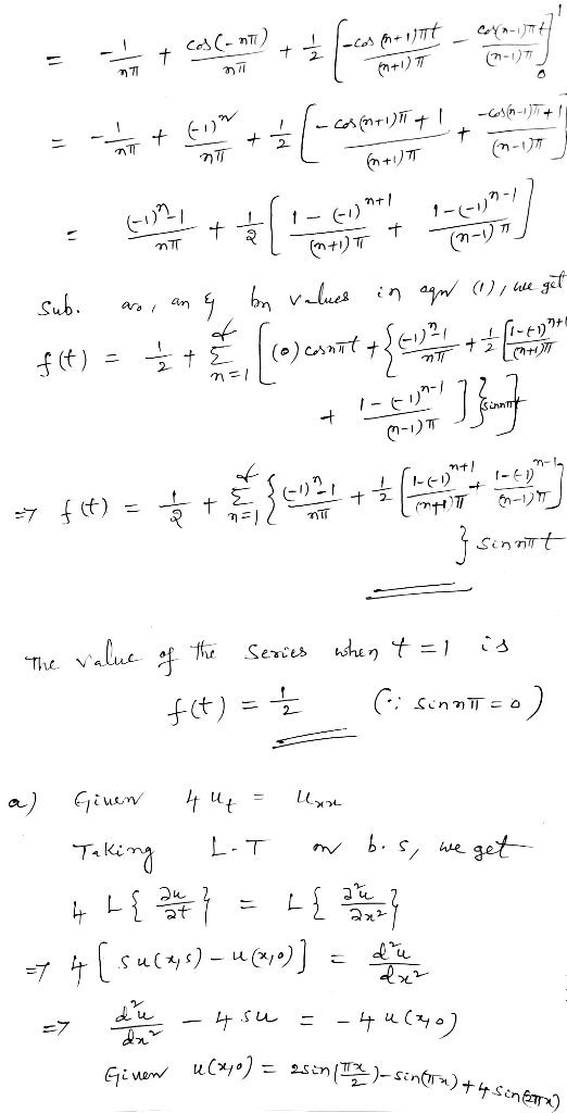 CeYn-T ConT (n-1)7 n7 n+)T -n-) CofnT) (m-1 nt (-1) (1-) Sub. bvlues ar 2 m- -ED nt (=)| - m-1 in nit value The Serces f(t)