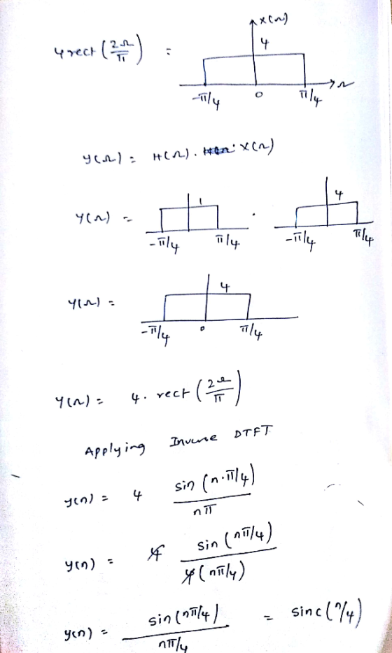 21 クル . Tİl 4 2-a- Apply,ל Invune DTFT sin n Sin Cn) Sinc / (%) -