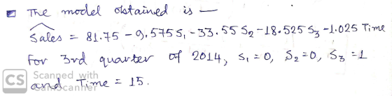 oatained is TRe model 81.5-.55 5, -33.5552-18.525 S1-025 Time Sales For vd quarter of 2014, s, - 0, S2 0, 33 -L cS Scanped wi