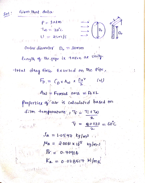Sol iven lhat data Do length ob l he.pipe іх rtak. η ae Unity. 2- aoperties culr is Calculated based on -fi. Im temparature.ノ