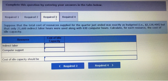 Complete this question by entering your answers in the tabs below Required 1 Required 2 Required Required 4 Suppose that the