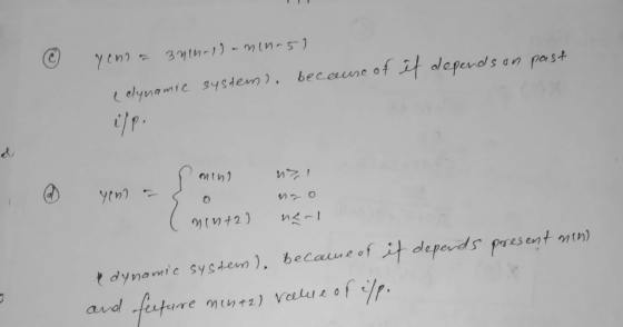 Yeni= 37Ih-1) - minS. elynamic system), becaune of if olepends an past t/ P. Min yens n- t dynamie sysdem), becauneofit depev
