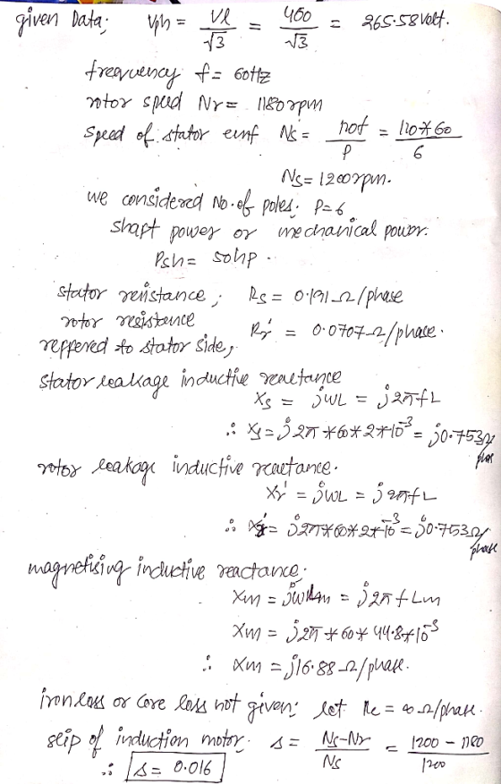 iven Data 36S.SVot 3 V3 ぐ we considered No.of poleん P-6 inductive rautance 6 心 rtf 120わーneo Mc