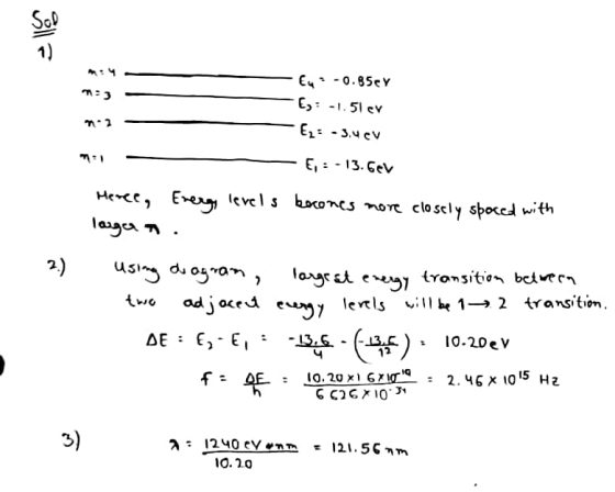 E40.85eY E -1.51 ev E, 13.Gev Hecc, Ere» level s bocones nore closely spoccd with 2) usinduan langrt ee transition betuec^ ad