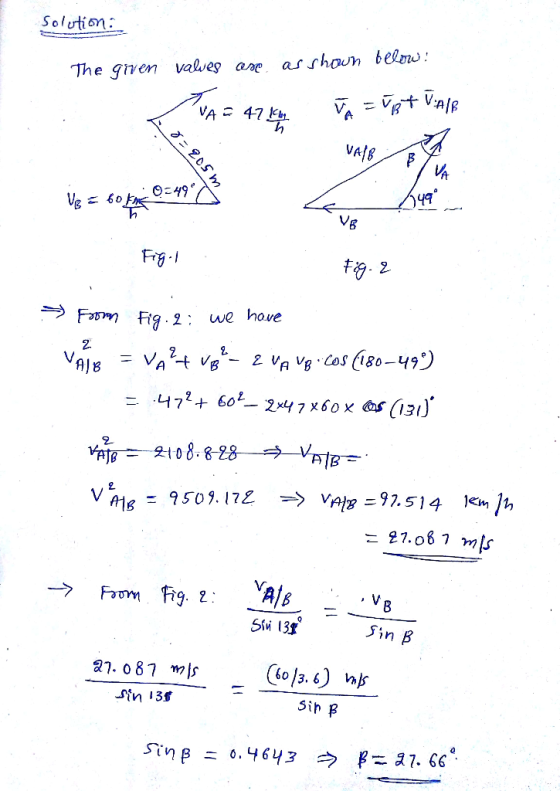 Solution b elow as shoun The gven valveg ane VA 47 VA8 O-49 VB 2 we have Fig 2 Foon 80-49) VA8 47260 2x47 x60 xs 9 - 2108828