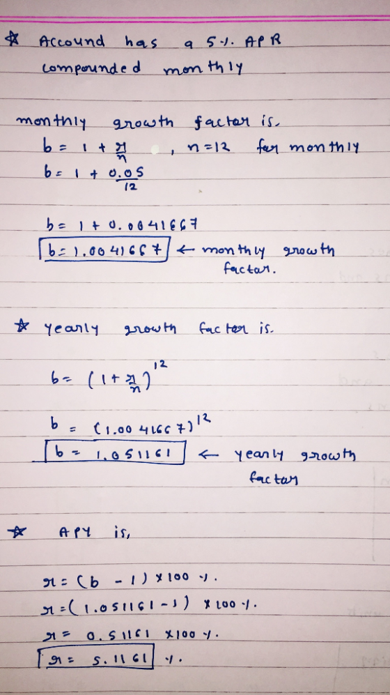 Accound has q54. Ae R Lompound ed mon th 1y mem thly gnowth fac tar is fer mon th 1y n12 bet o.oS (2 he 1t a. o 641667 b.00 4