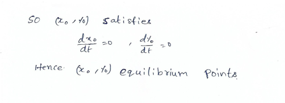 dyo dt dx dt Hence, e- /%) ezult;brium Points