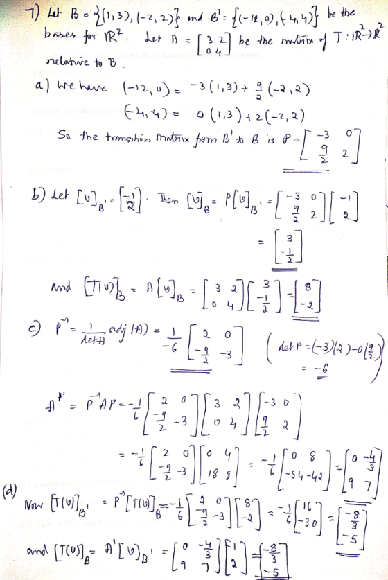 he the ,-2,2 beses for R 2 7:R- be the nwinx 3 2 nelatwe to B a) re have 12, 0) -3 (1,3)+ (-a,2) ,2)2,2) -3 So the tmsıhin In