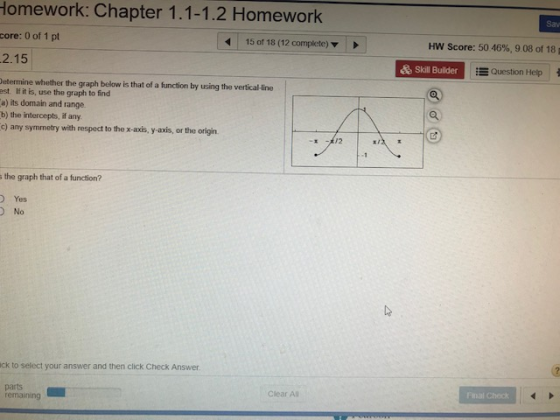 Homework: Chapter 1.1-1.2 Homework Sav core: 0 of 1 pt 15 of 18 (12 complete) HW Score: 50 46% , 9.08 of 18 p 2.15 Skill Buil