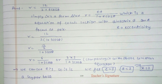 ed eqiahim of couic sechon with directx d n d ty at pole 1 2 12 2 orivgit above mtter or +3Cose +3 COSO we cansee ez1, so tt
