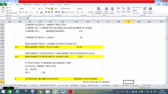 PE EPS, STOCK DIVIDEND-Microsoft Excel File Home Insert Page Layout Formulas Data Review View Add-Ins - Cut AutoSum Wrap Text