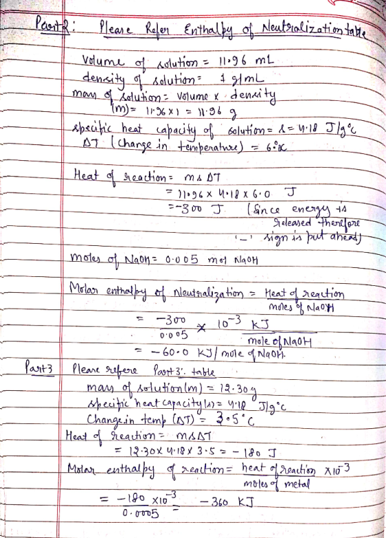 ean Keln Enthaly of NeatPto dution - 11.96 mL denaity Adlu -ん change aon 0.005 m어 NaOH 0 0 05 mole et Na 3· table ー12-30 C. h