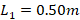 L. 0.50m