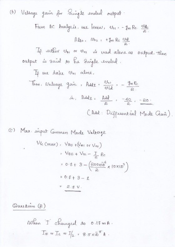b) Valtage gainf ig le naleal output Analge Fiem AC enew, asot - m Re a (W Also o m Rc eol alene as 02 output, then ba uigle