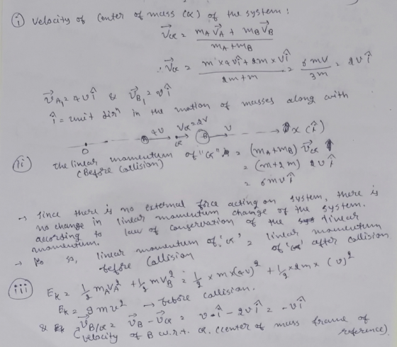 İ) Velocity (nden 억.muss Co) o nu systeem ! 3 m mo termal (na acting an System , mere 2 Collision cy4の ok (et 腹vnx (v) cakii