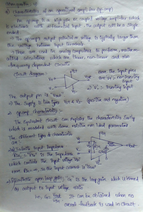 Glen operalioval ampl frer ormp) 4) chan denstrd of an coupled volage amplifer tohick An opamp is a is electronic ended tth d