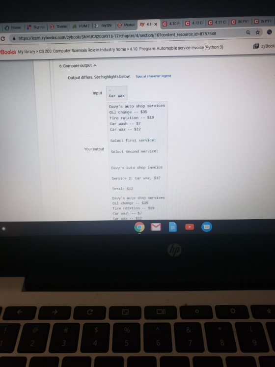 In PYT IN PYT d-8787548 https: learn zybooks.com/zybook/SNHUCS200AY16-17/chapter 4 section/10?content resource С E zyBook Boo