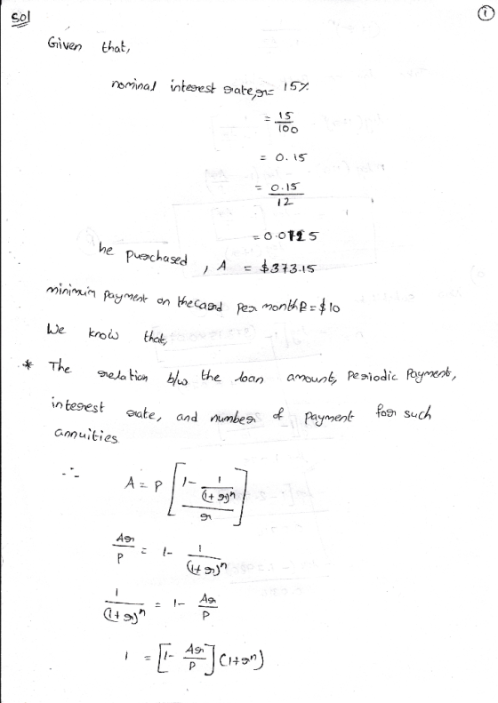 Sol Giiven that, 57 nominal intesest 9ategn 100 =O. iS O.IS 2- he puachased 373.1S A We that kroi The amounb Pesiodic Paymenb