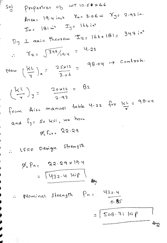 Sol (Vow (KL) : 2Sx 12-98.oy → C。nfroh. 2. 2012 2.93 .. Nominal Strengrh P4324 o.8S An