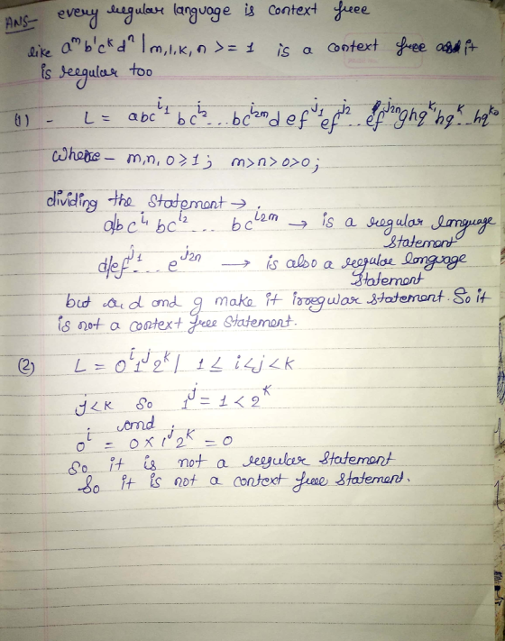 ANS evey gula language is context eee fuee asd ft Context is a is Jeagalar too K L = abc 0) Pa9 Chere-mn, o 21 o<0<u<w dividi
