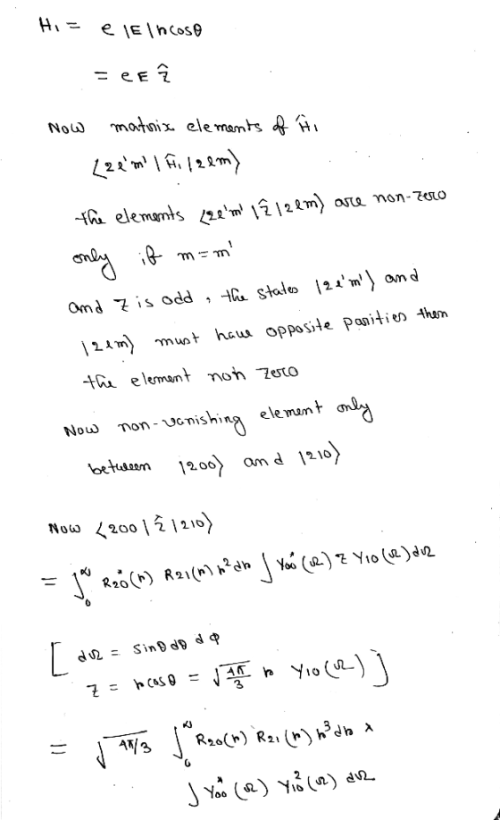 e E matnix elemamts Now elemamts 22m 1 12 2m) OSe non-7ero and Omd 7is odd must haus opposite Panities thon tar elememt noh
