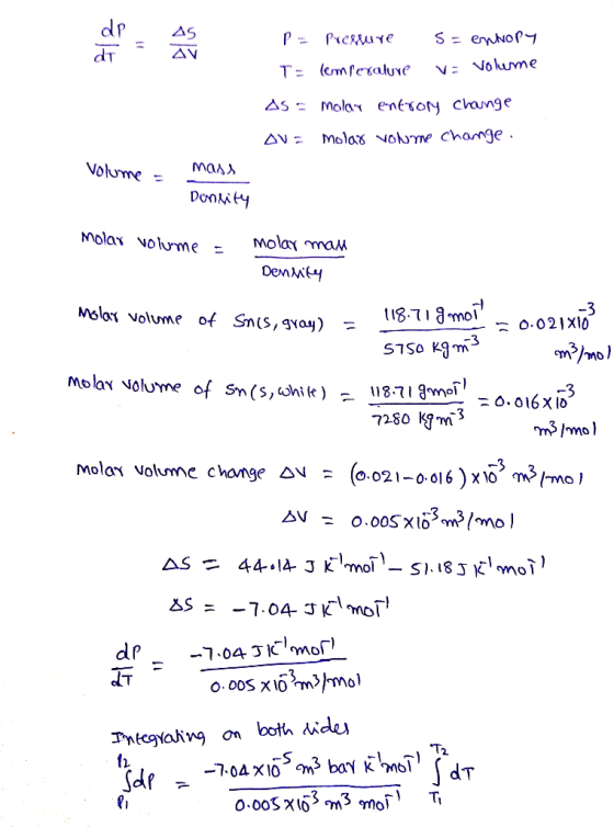 AS AV S ernNoP9 P PeRye dT V: Volume T (mfealuxe AS = MolaN entgon Change AV Molax voNe Chamge . Nolume Mass Donity Molar vol