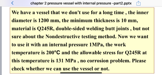 [ђ chapter 2 pressure vessel with internal pressure-part2.pptx We have a vessel that we dont use for a long time, the inner