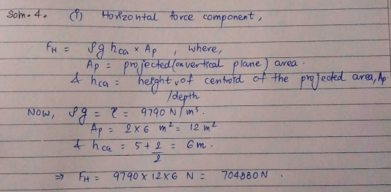 Ao vee component Som. 4. ghca x Ap Ap FH= where ral p X Pefected hca herght yod laune Ovea on ver ot the ph jecfed area, Ao c