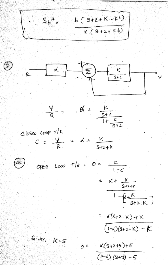 St 2 Closed Loop T/t. S+2+k St2+k St 2tK Given los