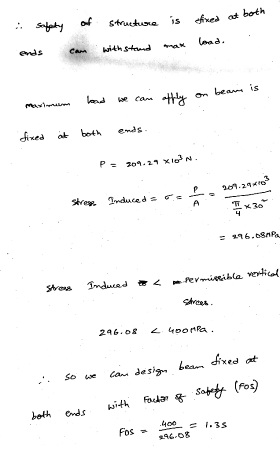 <fxea at both ends a we cam on beam is Jixes a be-t^ ends 209 . 29メ。 ~ She .So we can desig- bea- Hxed at ki-A luan % sate (F
