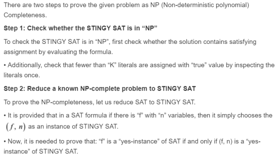 There are two steps to prove the given problem as NP (Non-deterministic polynomial) Completeness Step 1: Check whether the ST