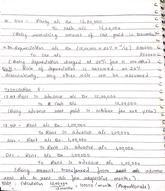 10. Nov - faxyale 16120,000 cash alc 16,2000 paid To CBeiagenainisg in noveml amoun DecLepxeciaon alc (12,00,DD0 x_20. x 330