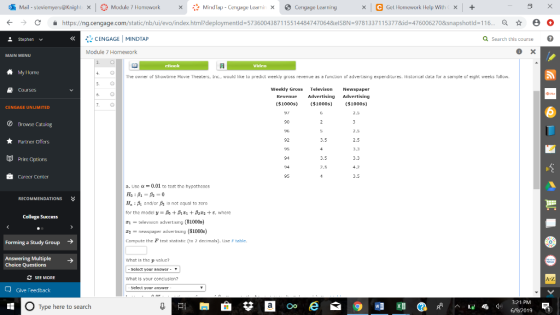 Mail-steviemyers@Knigh MindTap Cenyage Learnin x Cengage Learning C Get Homework Help With X + Module 7 Humework X X https://