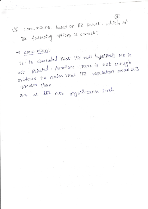 3 conclusions. brisedan lhe result, whfc1,๘ conclus on 牝 ?s concluded lhat lhe Tul hypol esss Hos not Regected .tevefore -1万