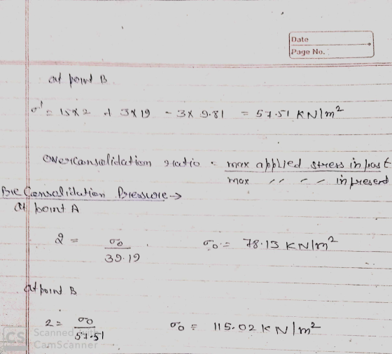 Date Page No 3X 19 53 51 KN1m2 3K 9.81 ONeCanlicla iem 9 Hco a bplied strers in lhos t Tmax Bie Comnalrdeaion essore> C bont