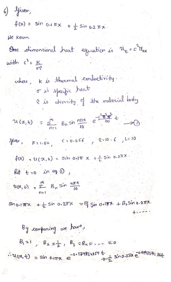 (f Sin o. ITX Sin o.2 T We know ne imoninal heat otion is with ck whee, k i thermal conductivity aafic heat e is alenidy the
