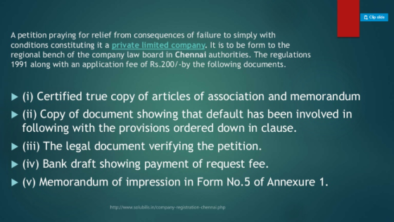 Clip slide A petition praying for relief from consequences of failure to simply with conditions constituting it a private lim