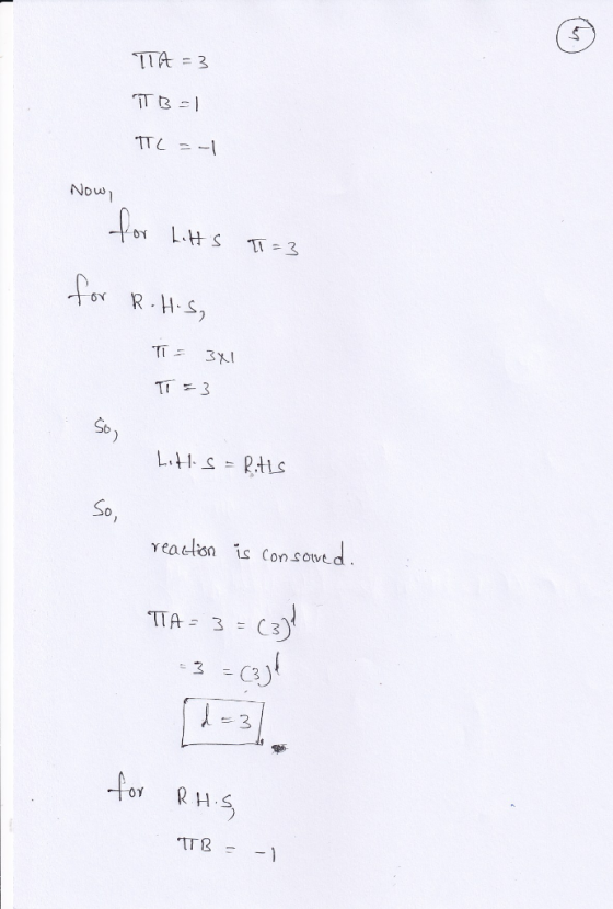 TIA = 3 TTL =-1 Now for TT3x So So 3 for RH